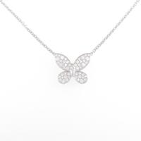 グラフ パヴェ バタフライ ミニ ネックレス