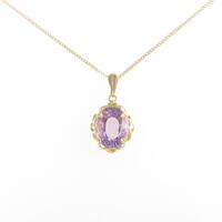K18YG アメジストネックレス