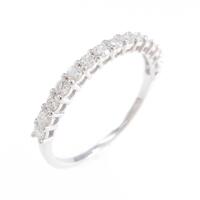 【リメイク】K18WG ハーフエタニティ ダイヤモンドリング