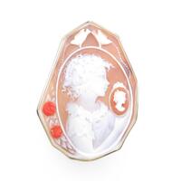 K18YG メノウカメオブローチ