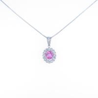 PT ピンクサファイヤネックレス