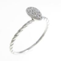 K18WG ドロップ ダイヤモンドリング