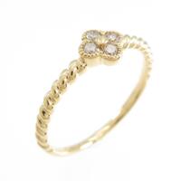 K18YG フラワー ダイヤモンドリング