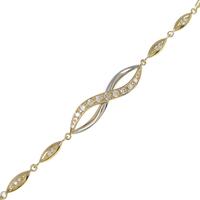 K18YG／PT ダイヤモンドブレスレット