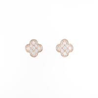 【新品】K18PG フラワー ダイヤモンドピアス