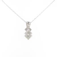 K18WG ダイヤモンドネックレス