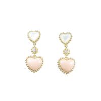 K18YG ハート サンゴピアス