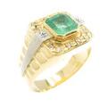K18YG／PT エメラルドリング