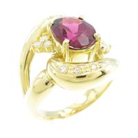 K18YG ガーネットリング