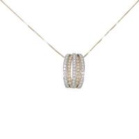 K18YG／PT ダイヤモンドネックレス