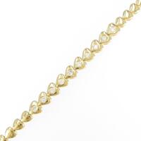 K18YG ハート ダイヤモンドブレスレット