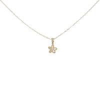 K18YG フラワー ダイヤモンドネックレス