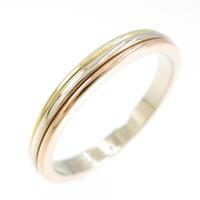 カルティエ スリーゴールド ウェディング リング