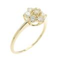 750YG フラワー ダイヤモンド リング 0.50CT