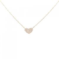 K10PG ハート ダイヤモンド ネックレス 0.10CT