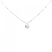 K18PG ソリティア ダイヤモンド ネックレス 0.13CT