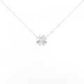 K18WG クローバー ダイヤモンド ネックレス 0.01CT