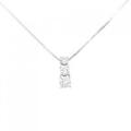 K18WG スリーストーン ダイヤモンド ネックレス 0.3CT