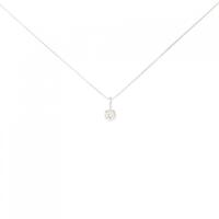 K18WG ソリティア ダイヤモンド ネックレス