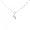 K18WG ダイヤモンド ネックレス 0.101CT