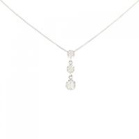 K18WG ダイヤモンド ネックレス 0.12CT