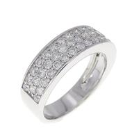 K18WG パヴェ ダイヤモンド リング 1.00CT