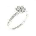 K18WG フラワー ダイヤモンド リング 0.27CT