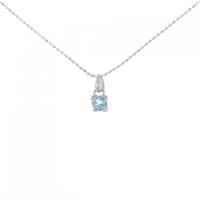 K18WG ブルートパーズ ネックレス