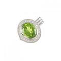 K18WG ペリドット ペンダント 3.85CT