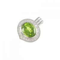 K18WG ペリドット ペンダント 3.85CT
