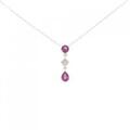 K18WG ルビー ネックレス 0.65CT