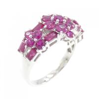 K18WG ルビー リング 2.00CT