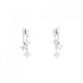 K18WG/PT ダイヤモンド ピアス 0.46CT