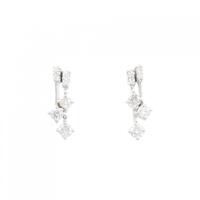 K18WG/PT ダイヤモンド ピアス 0.46CT
