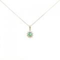 K18YG エメラルド ネックレス 0.30CT
