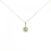 K18YG エメラルド ネックレス 0.30CT