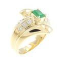 K18YG エメラルド リング 0.37CT