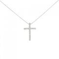 K18WG クロス ダイヤモンド ネックレス 0.30CT