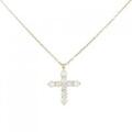 K18YG クロス ダイヤモンド ネックレス 0.75CT
