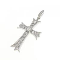 K18YG クロス ダイヤモンド ペンダント 0.30CT