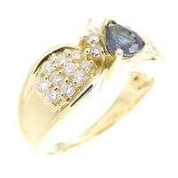 K18YG サファイヤ リング 0.46CT