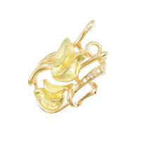 K18YG スリーストーン ダイヤモンド ペンダント 0.02CT
