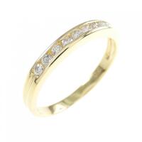 K18YG ハーフエタニティ ダイヤモンド リング 0.20CT