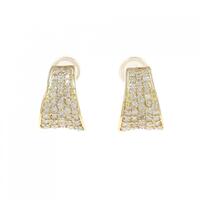 K18YG パヴェ ダイヤモンド ピアス 1.36CT