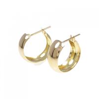 K18YG フープ ピアス