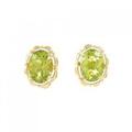 K18YG ペリドット ピアス