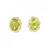 K18YG ペリドット ピアス