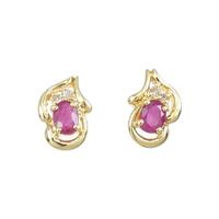 K18YG ルビー ピアス