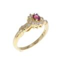 K18YG ルビー リング 0.26CT