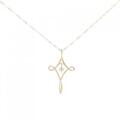 K18YG/750YG ダイヤモンド ネックレス 0.03CT